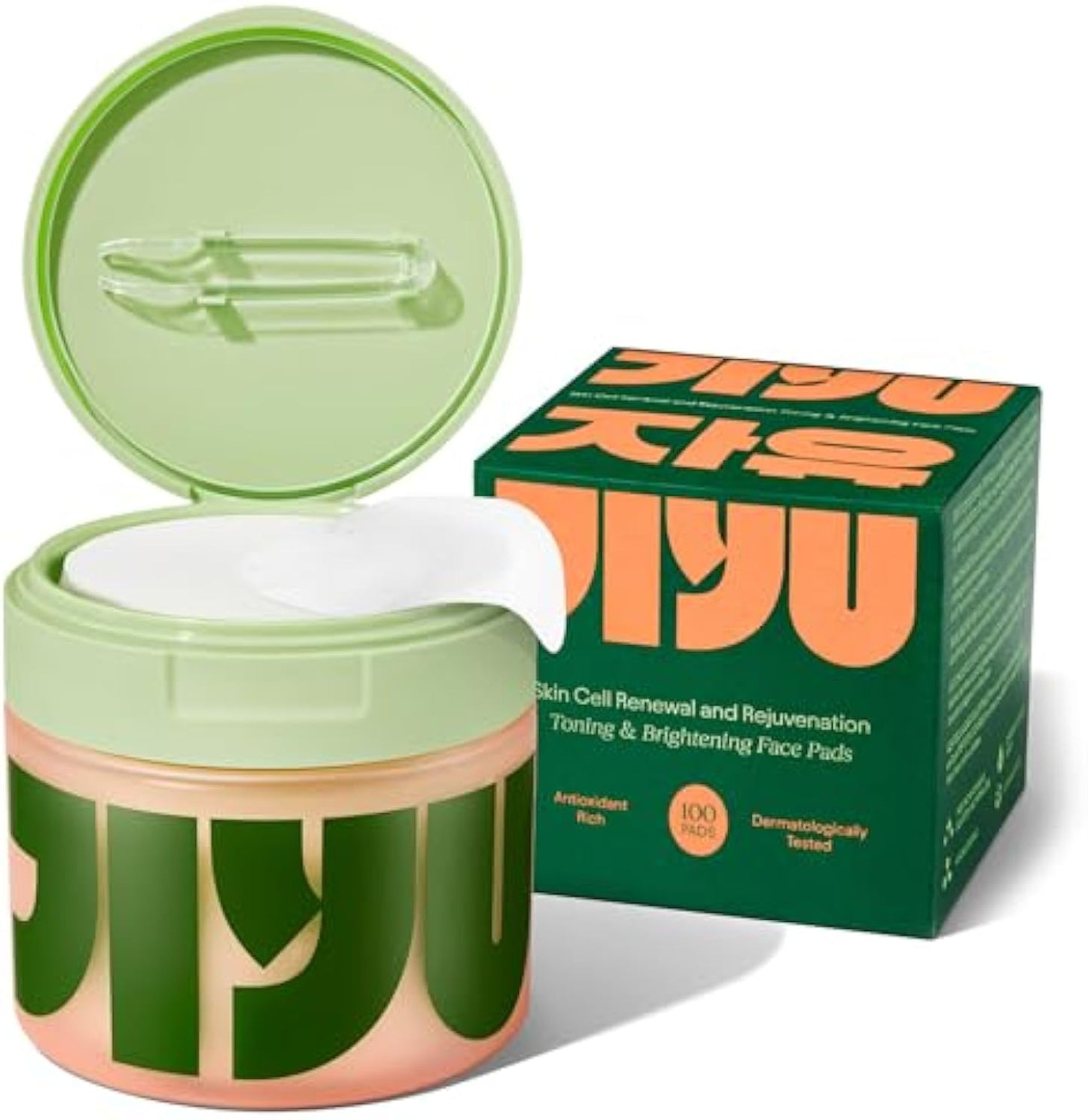 JIYU Skincare Anti-Aging Toner Pads with Snail Mucin, Centella Asiatica, Niacinamide, Peptide Complex - 100 ct.