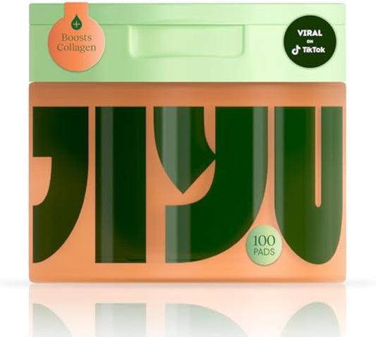 JIYU Skincare Anti-Aging Toner Pads with Snail Mucin, Centella Asiatica, Niacinamide, Peptide Complex - 100 ct.