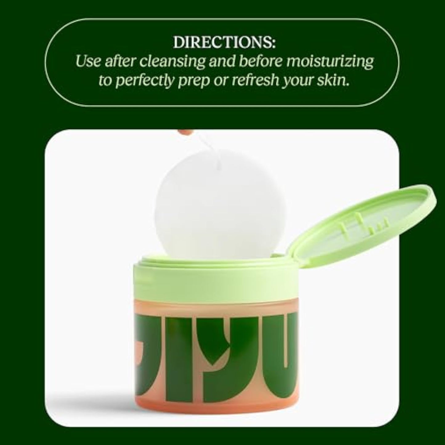 JIYU Skincare Anti-Aging Toner Pads with Snail Mucin, Centella Asiatica, Niacinamide, Peptide Complex - 100 ct.