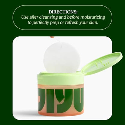 JIYU Skincare Anti-Aging Toner Pads with Snail Mucin, Centella Asiatica, Niacinamide, Peptide Complex - 100 ct.